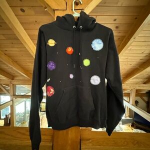 Hand Embroidered Solar System Hoodie